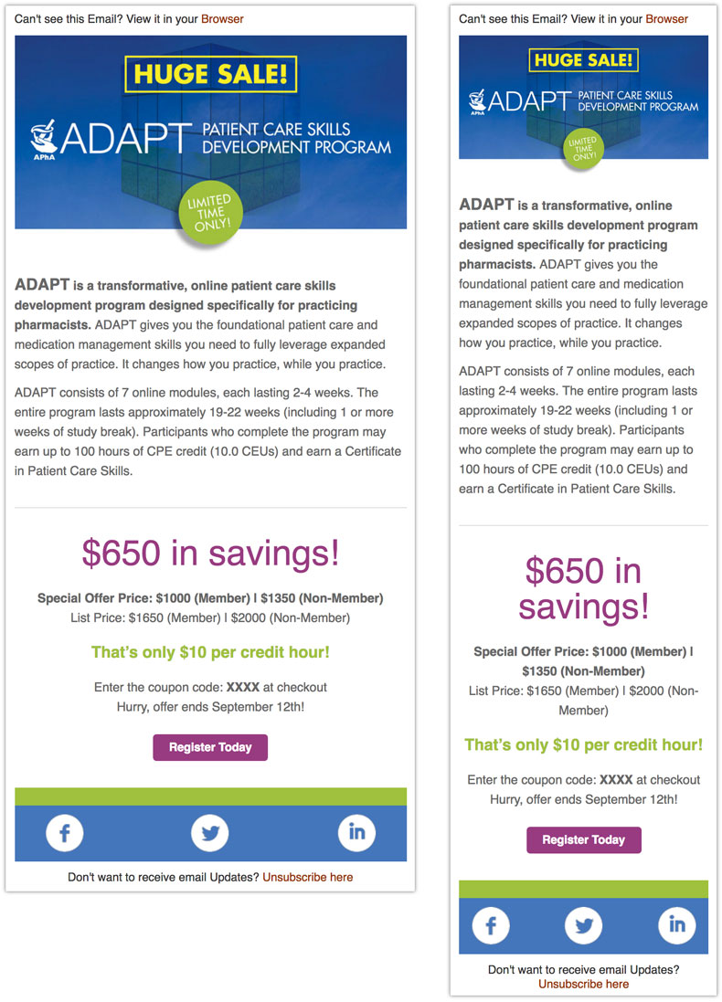 ADAPT email mobile