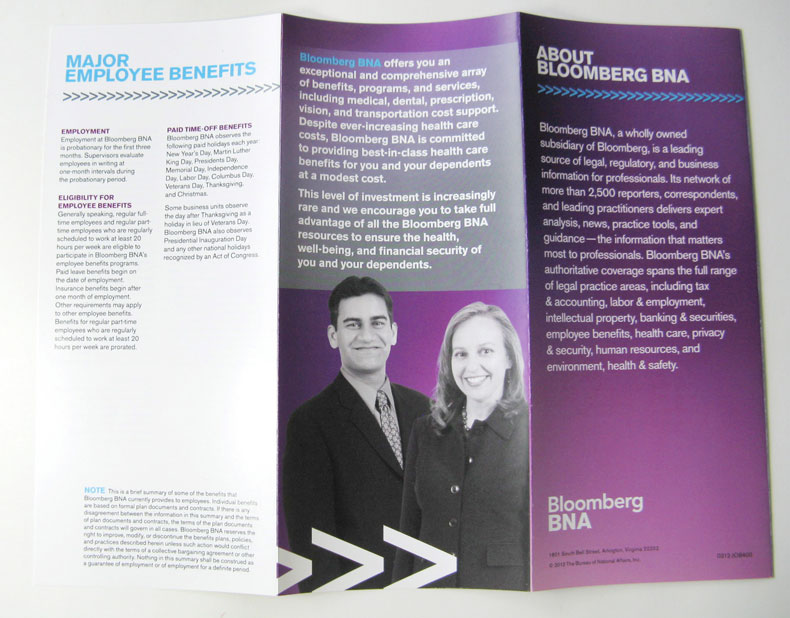 Benefits brochure spread 1