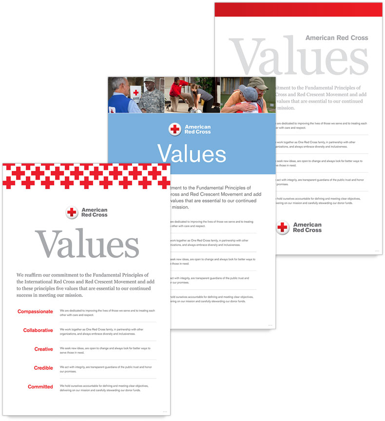 Values poster options